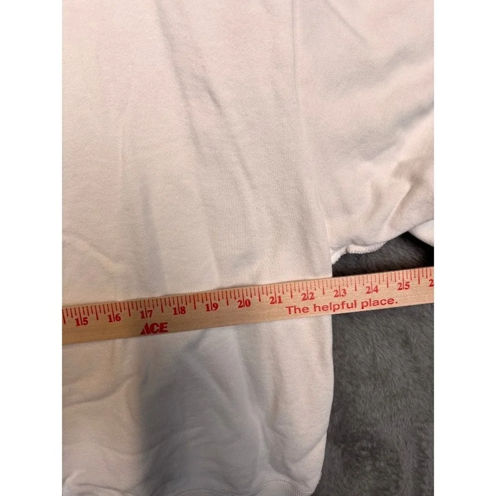 Nike Colorblock Swoosh Logo Zipper Front‎ Sweatshirt Cream Beige Size M